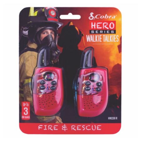 HM230R COBRA KIDS HERO SERIES 2-WAY RADIO - FIRE / RESUCE - RED