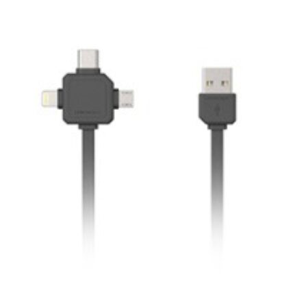 ALLOCACOC 3-IN-1 USB CHARGE SYNC CABLE - BLACKALLOCACOC 3-IN-1 USB CHARGE SYNC CABLE - BLACKALLOCA