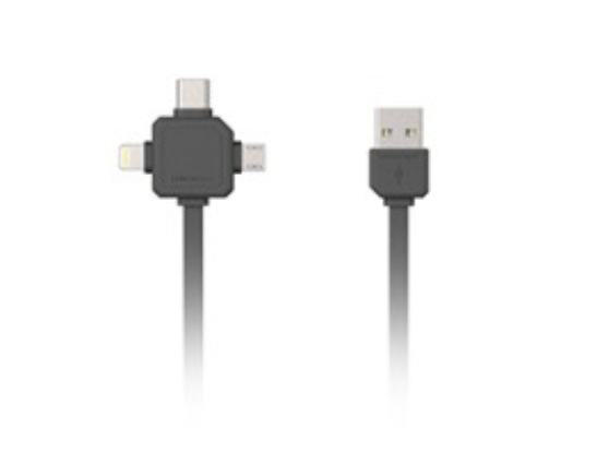 ALLOCACOC 3-IN-1 USB CHARGE SYNC CABLE - BLACKALLOCACOC 3-IN-1 USB CHARGE SYNC CABLE - BLACKALLOCA
