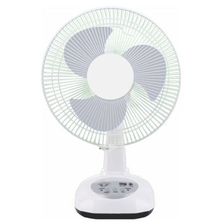 U/TEC MONSOON AC/DC 2-SPEED OSCILLATING FAN W/BUILT-IN LED EMERG LIGHT