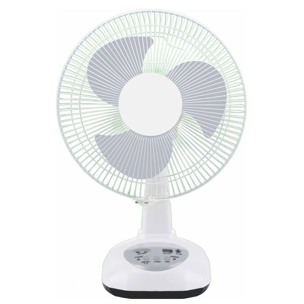 U/TEC MONSOON AC/DC 2-SPEED OSCILLATING FAN W/BUILT-IN LED EMERG LIGHT