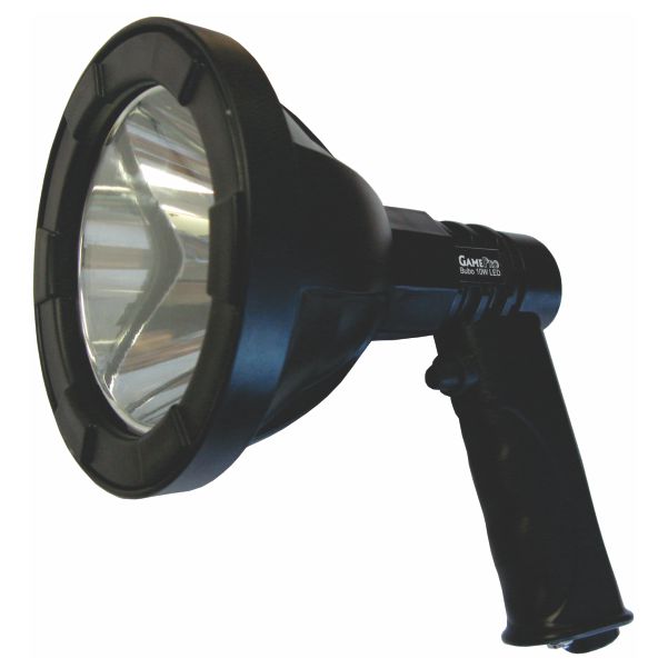 GAMEPRO BUBO RECHARGE SPOTLIGHT 600 LUM 10W LED AC/DC W/BAG & RED LENS