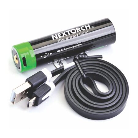 NEXTORCH USB-DIRECT-CHARGE 3400MAH 18650 BATTERY W/ CHARGING CABLE