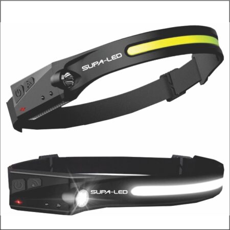 SUPALED AURA 230 DEGREE 350L RECHARGE HEADLAMP W/COBB & MOTION SENSOR - BOX