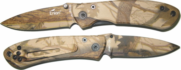 ENLAN ROLLER 3CR13MoV S.S. L-LOCK CAMO W/POCK.CLIP GBOX