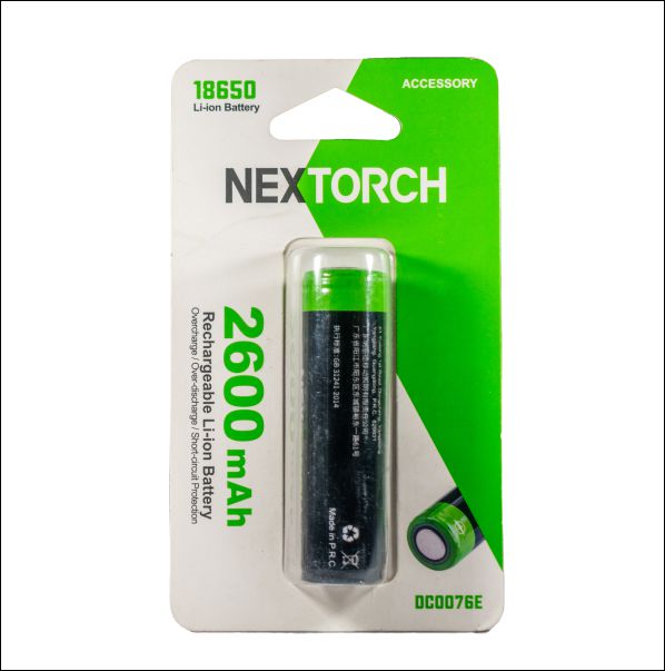 NEXTORCH NT18650 FLASHLIGHT BATTERY
