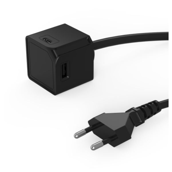 ALLOCACOC USBCUBE EXTENDED USB A+C EU BLACK