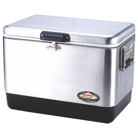 COLEMAN COOLER 54QT STEEL BELTED SS
