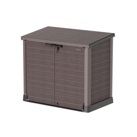 COSMOPLAST CEDARGRIN STORAGE SHED FLAT LID 1200L