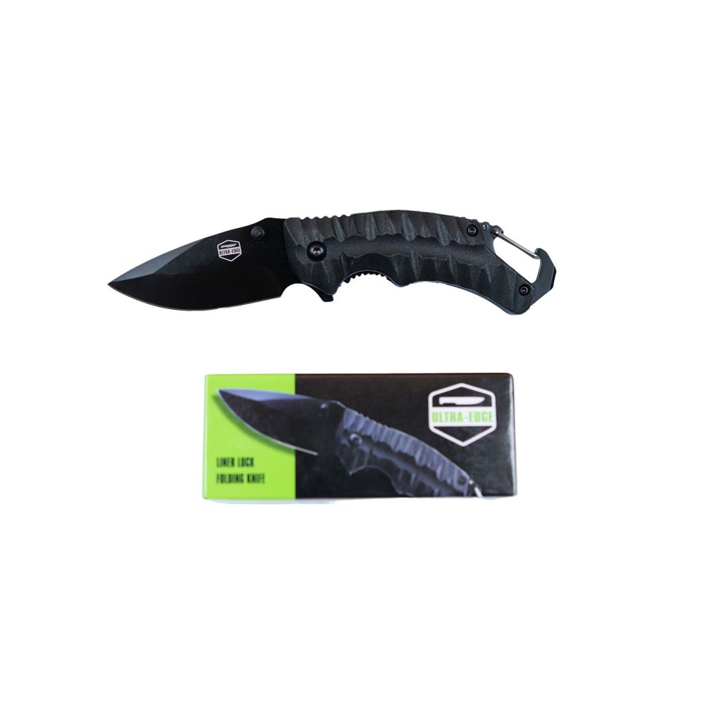 ULTRAEDGE LINER LOCKING BLACK COADED BLADE FOLDING KNIFE