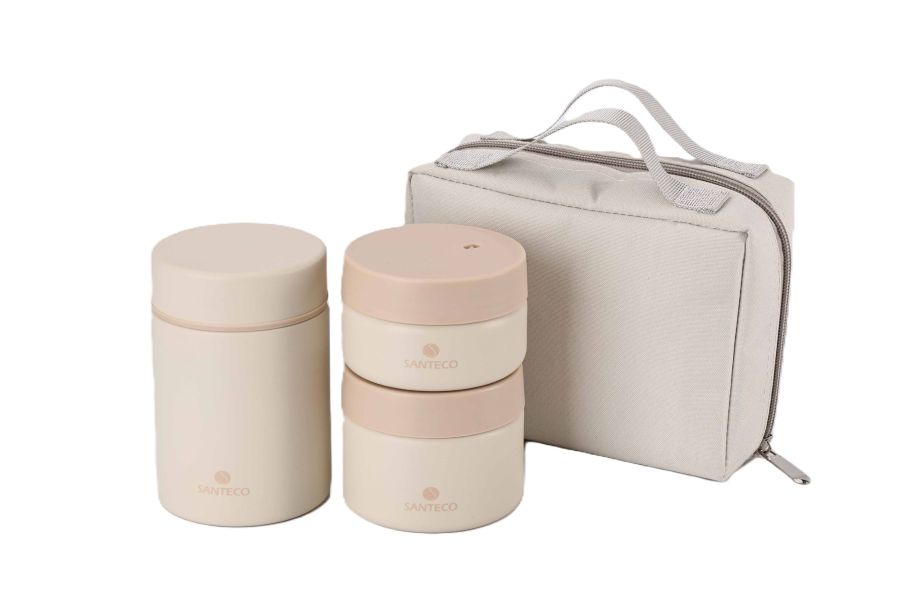 SANTECO KORNA FOOD JAR SET WITH CARRY BAG 420ML/360ML/270ML