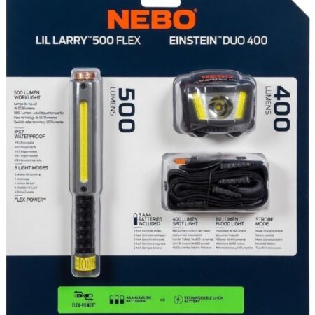 NEBO LIL LARRY FLEX/EINSTEIN DUO 400 FLEX COMBO PACK