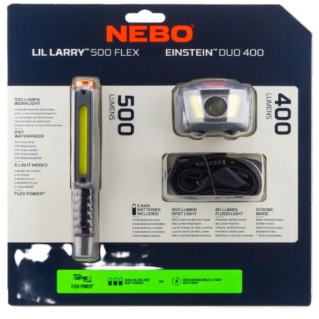 NEBO LIL LARRY FLEX/EINSTEIN DUO 400 FLEX COMBO PACK