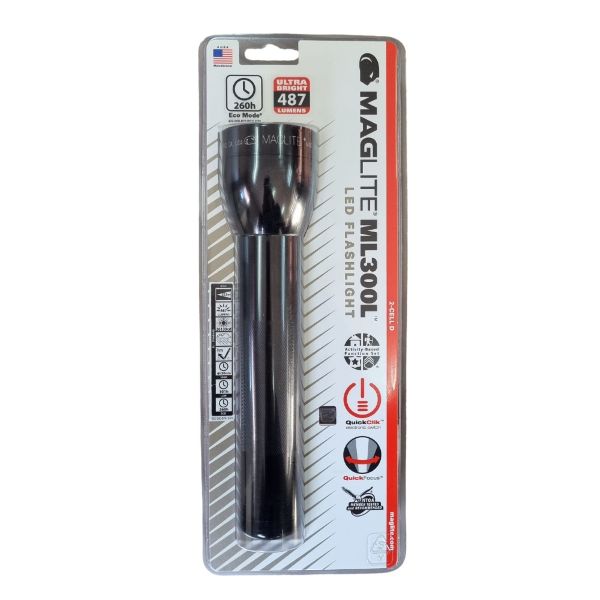 ML300L 2D CELL LED 3RD GEN 487LUM BLACK - CLAM