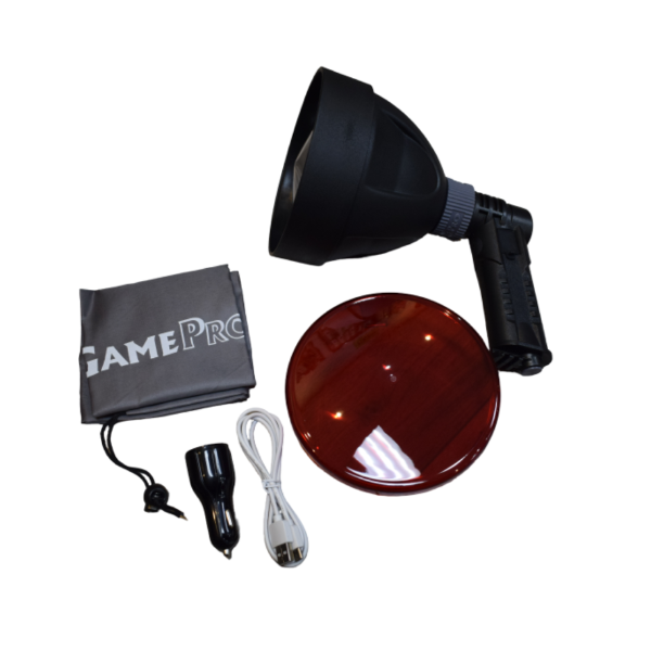 GAMEPRO NINOX-XL RECHARGE SPOT 1800 LUMEN 20W LED W/ELEC SWITCH, AC/DC W/BAG & RED FILTER"